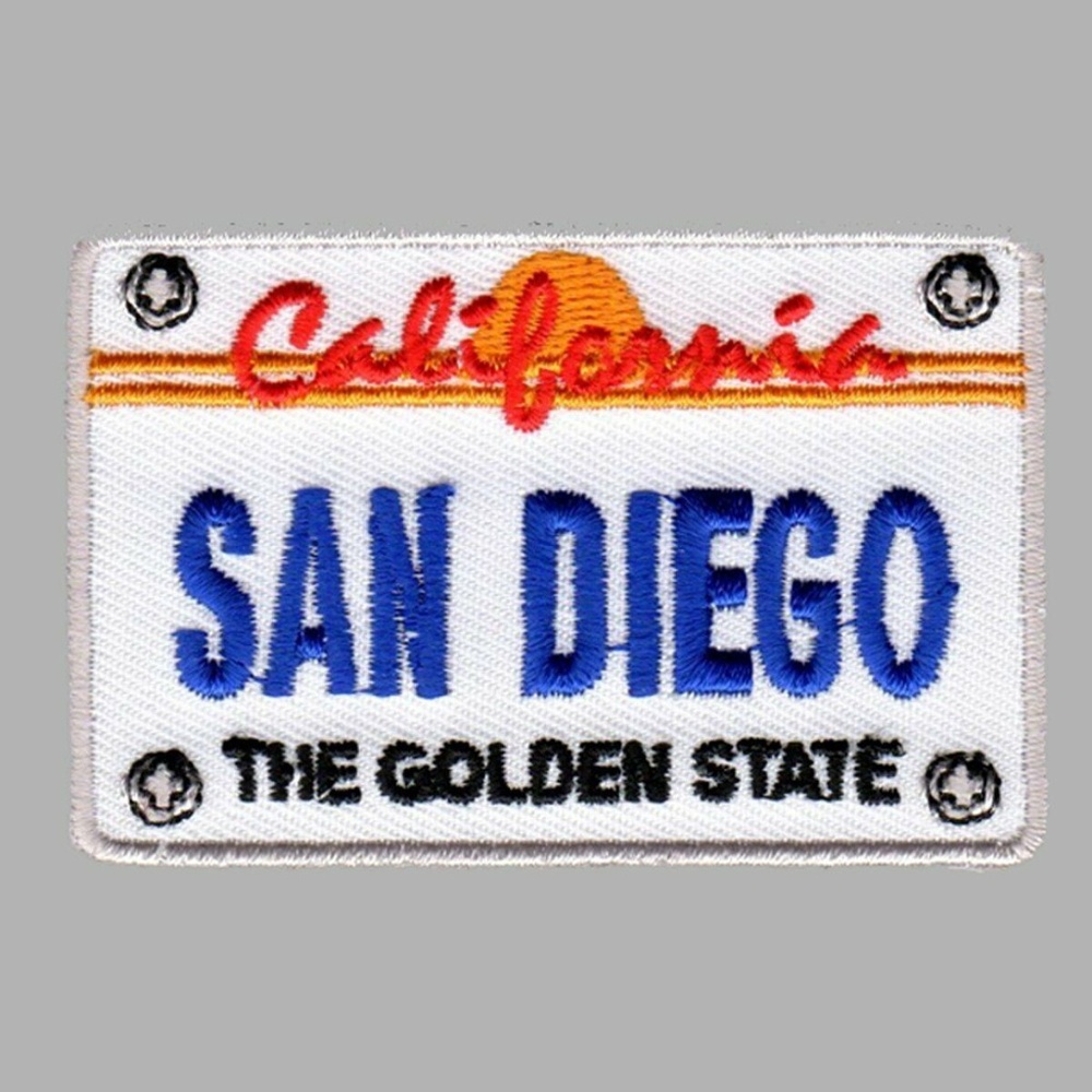San Diego License Plate California Patch Iron On